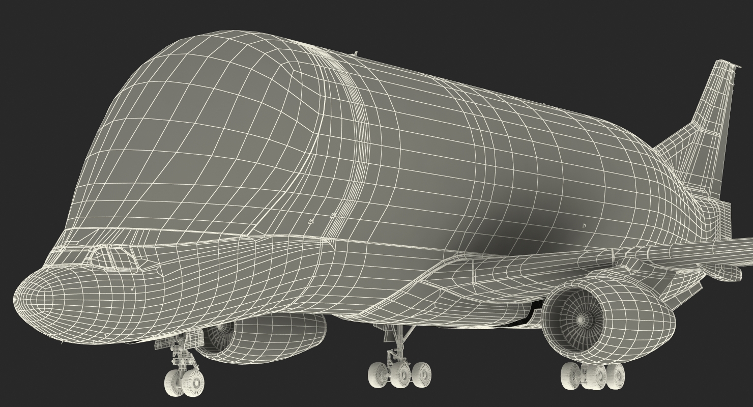 3D Large Transport Aircraft Rigged