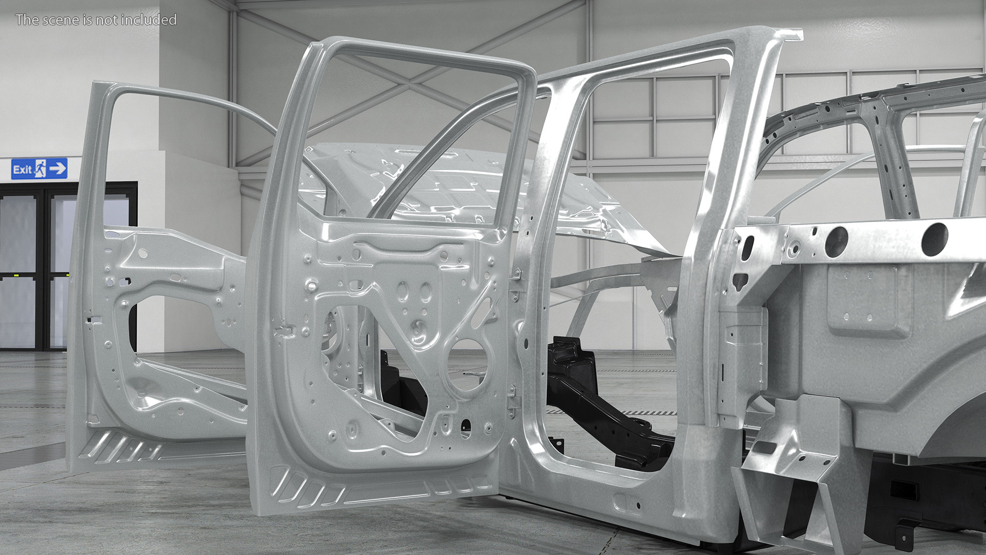 3D Disassembled Pickup Truck Doors