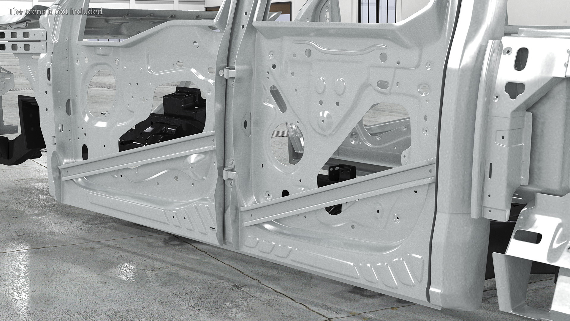 3D Disassembled Pickup Truck Doors