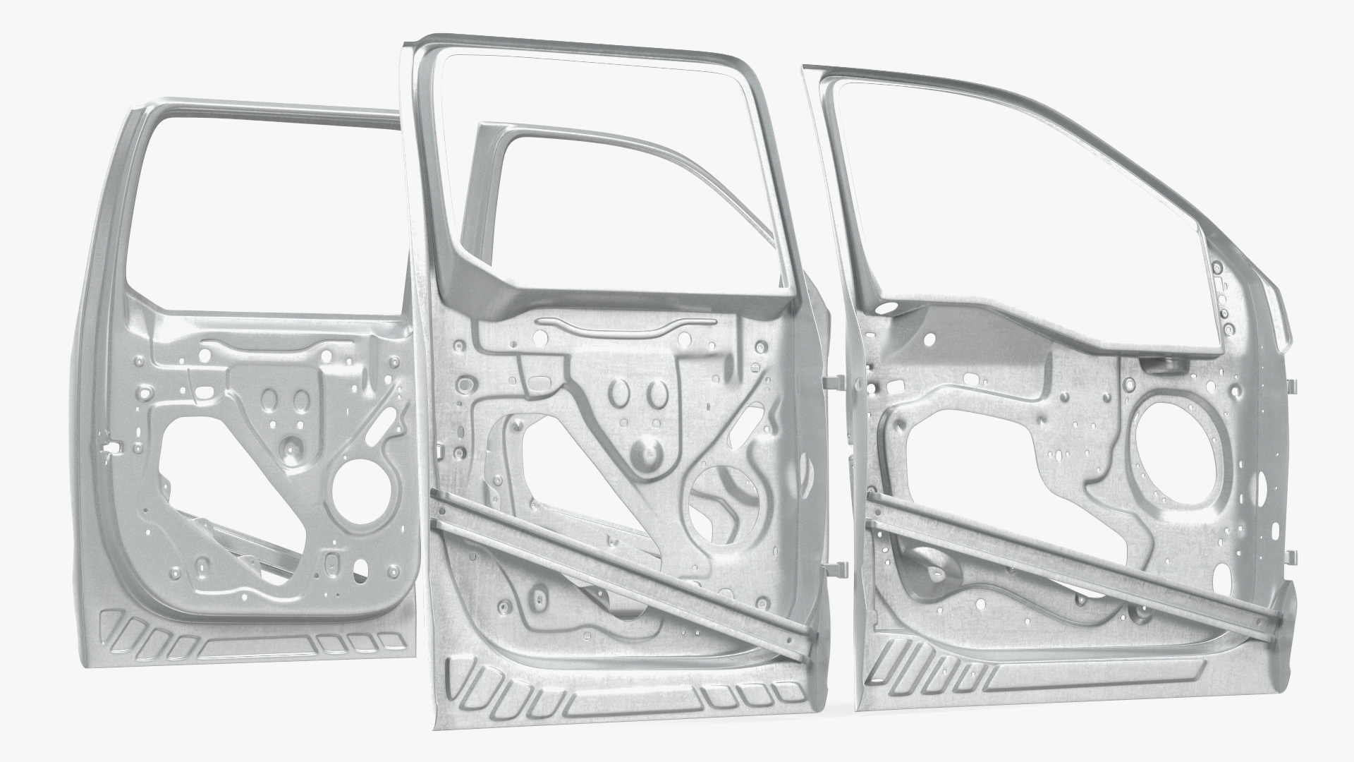 3D Disassembled Pickup Truck Doors