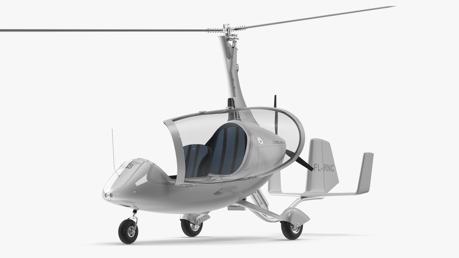 3D model Gyroplane Autogyro White Simple Interior