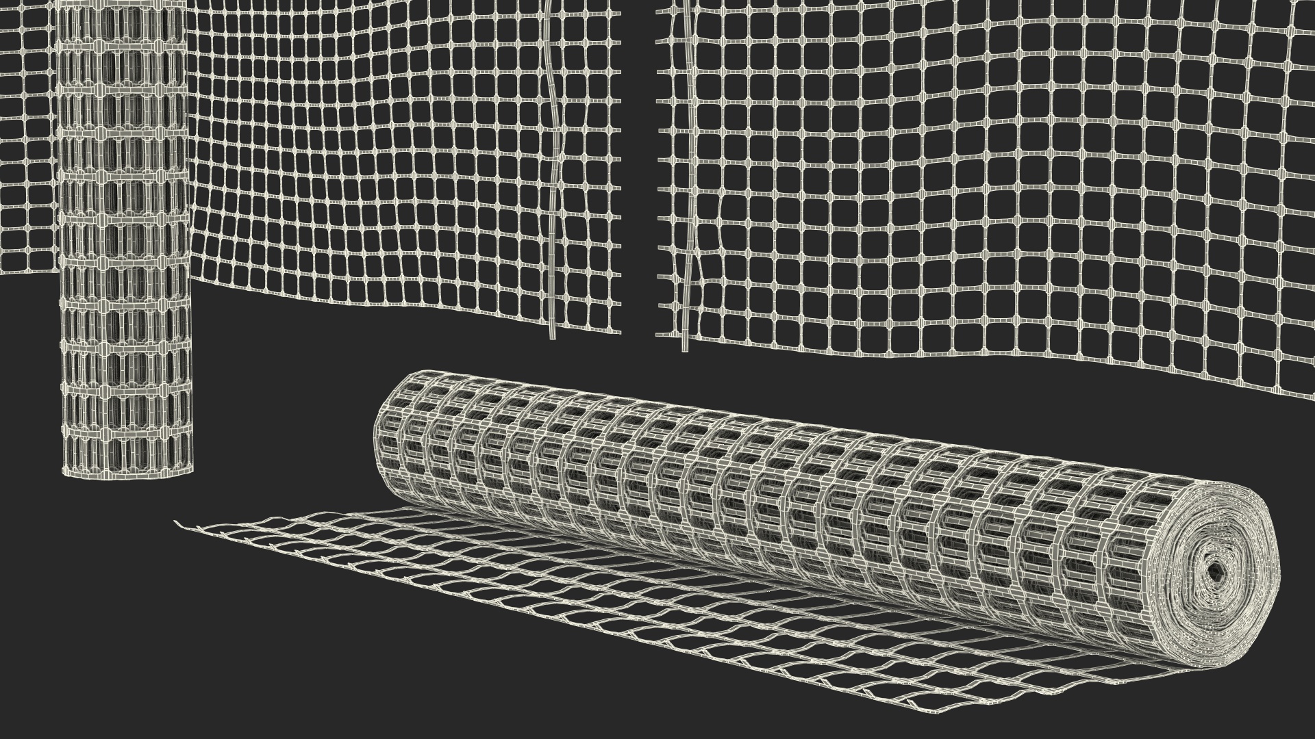 Mesh Fence Set 3D model