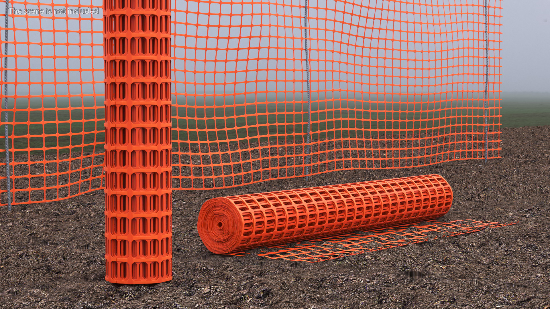 Mesh Fence Set 3D model