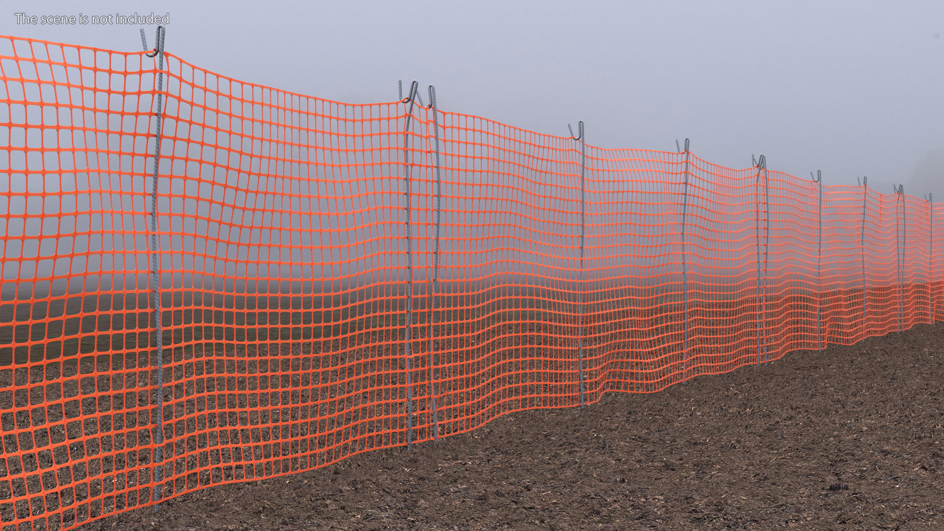 Mesh Fence Set 3D model