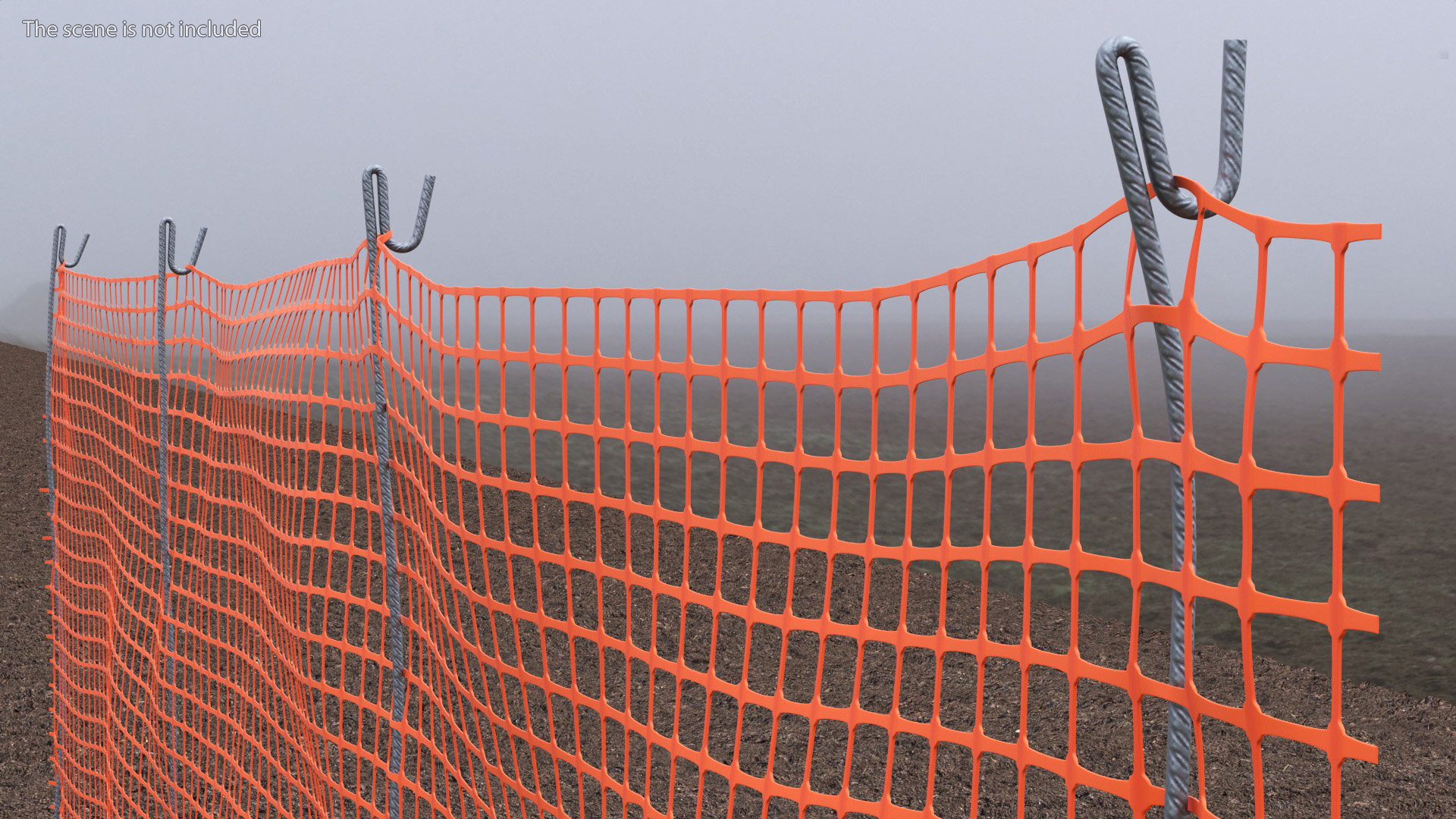 Mesh Fence Set 3D model