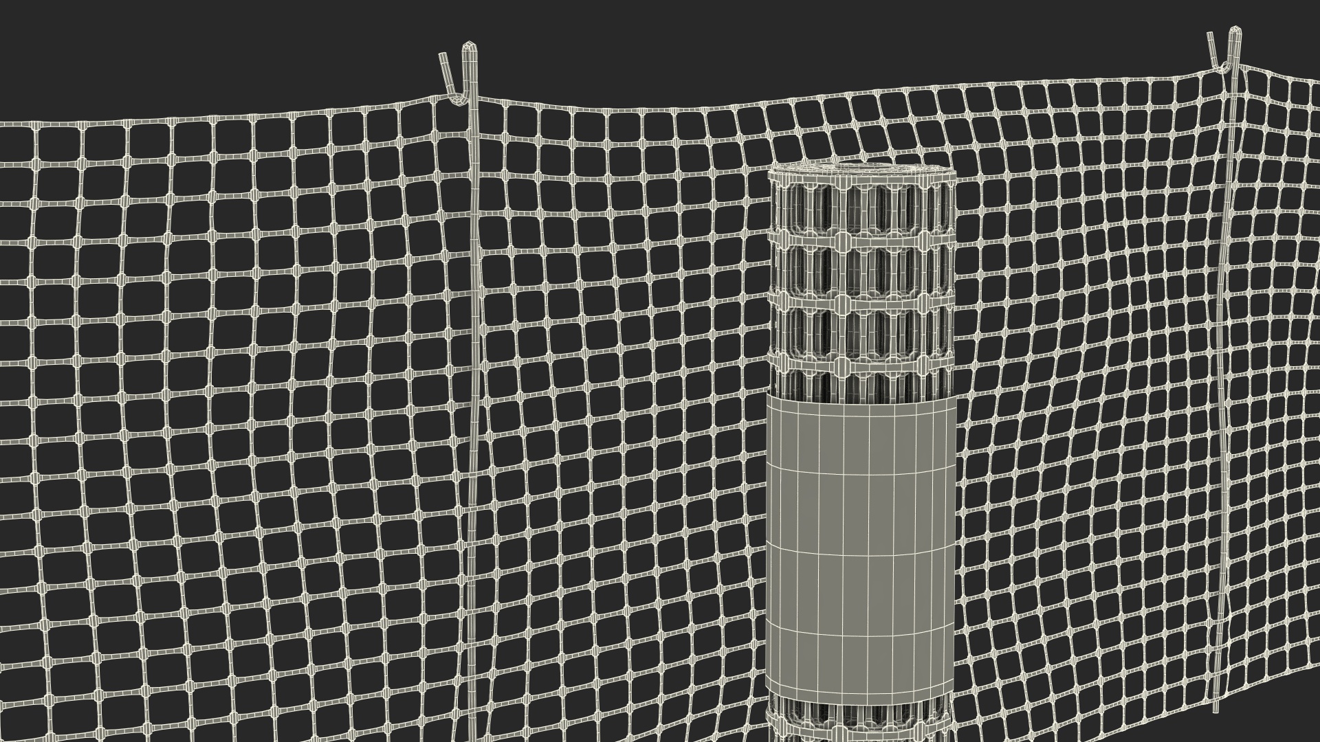 Mesh Fence Set 3D model