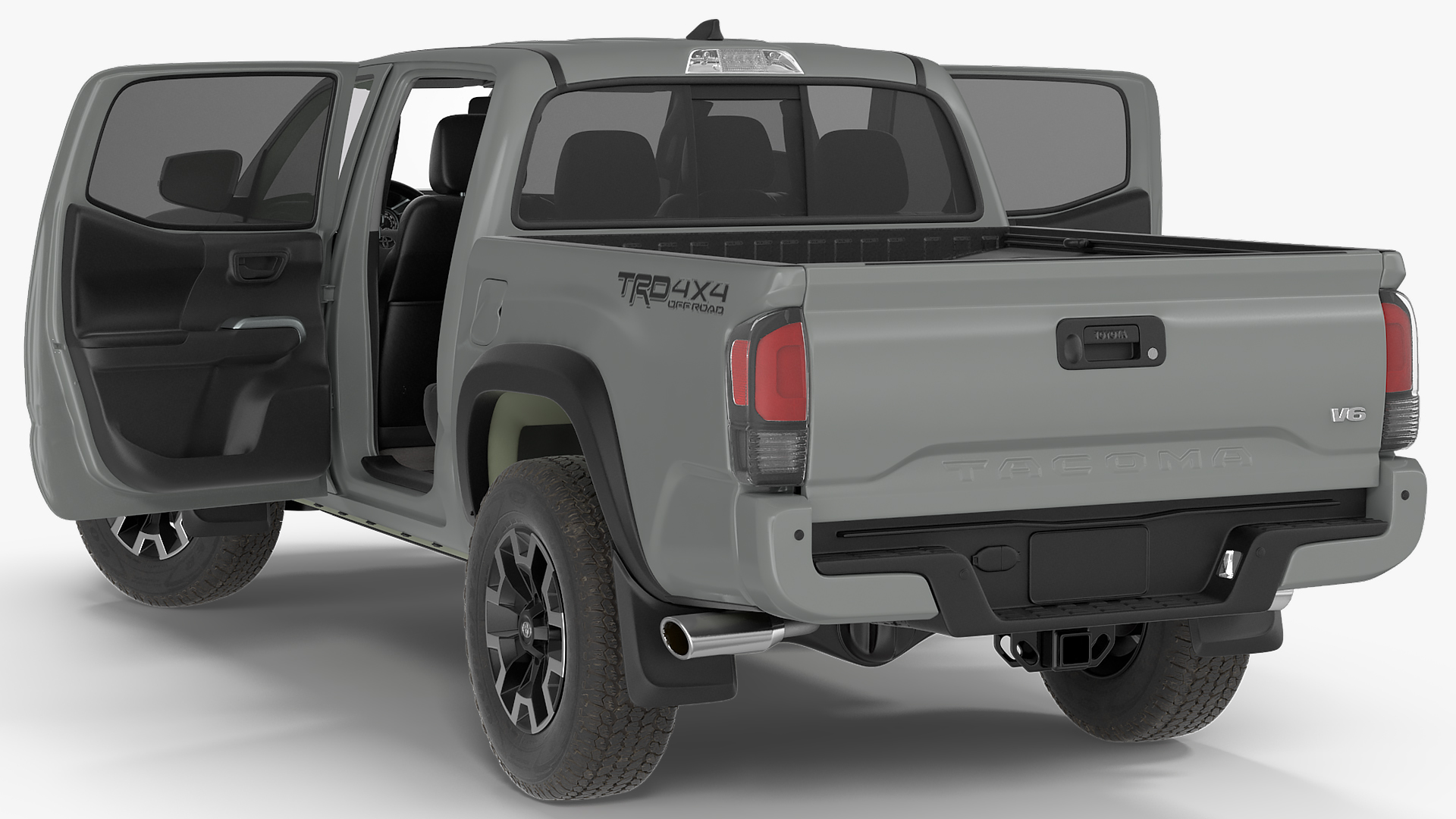 3D model Toyota Tacoma TRD Off Road Cement Grey 2021 Rigged