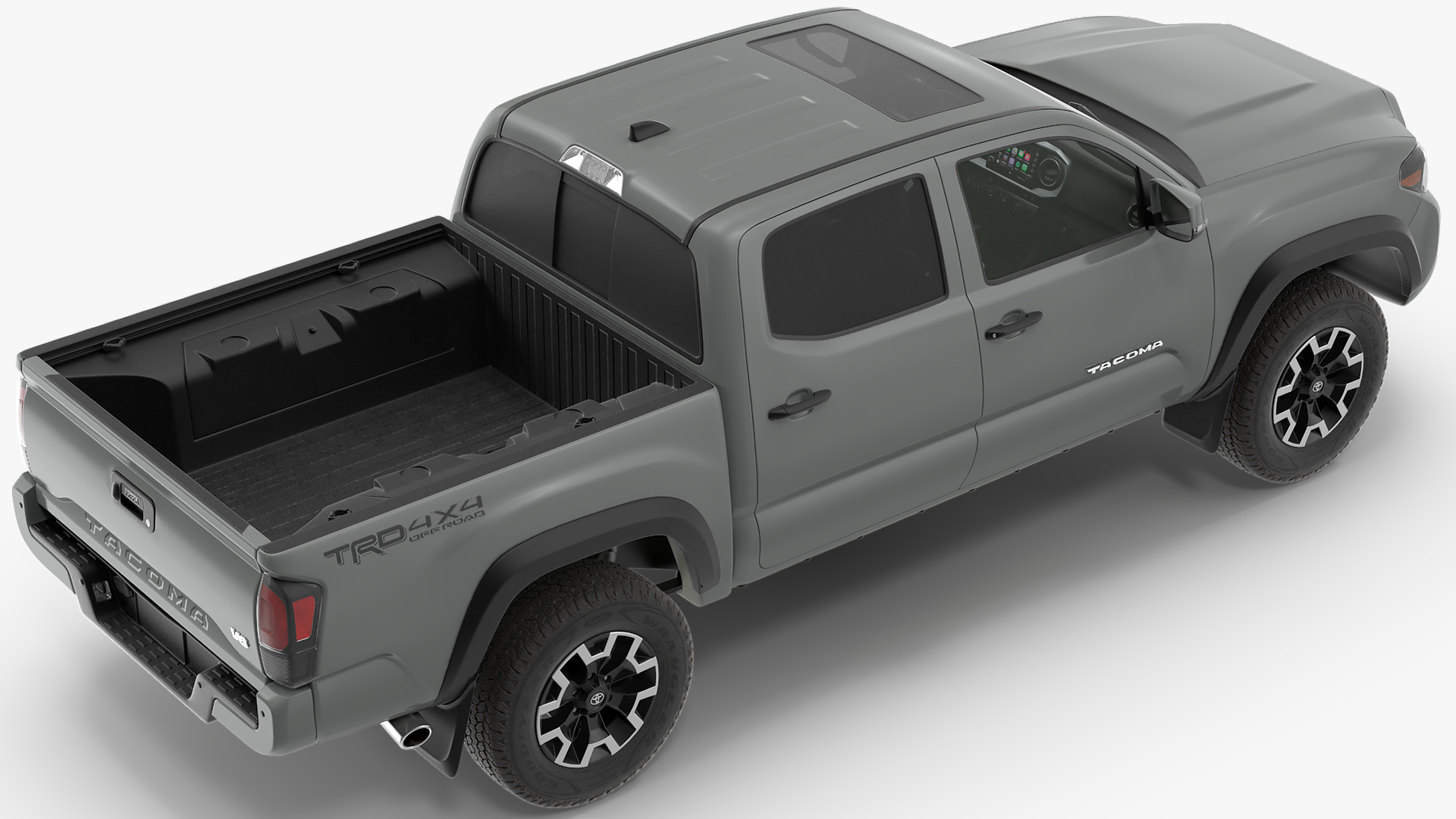 3D model Toyota Tacoma TRD Off Road Cement Grey 2021 Rigged