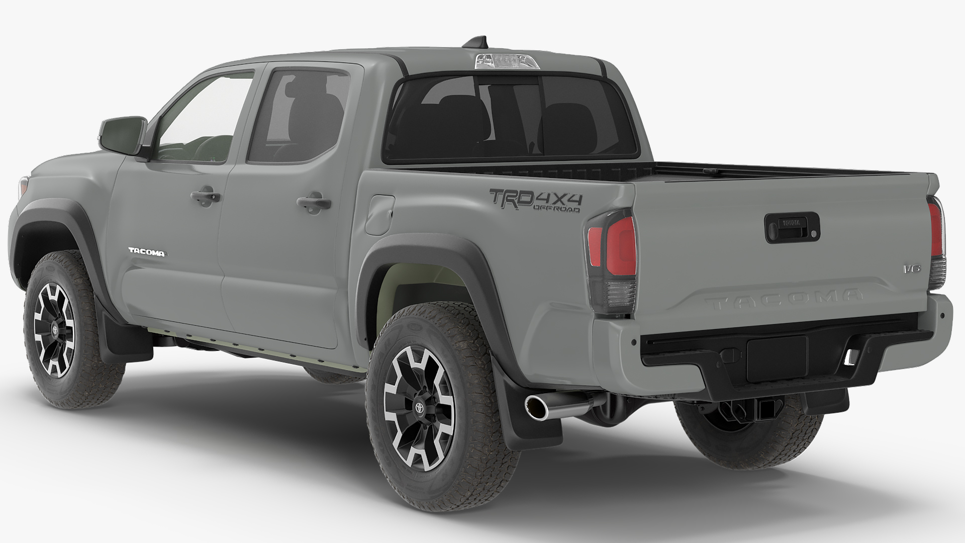 3D model Toyota Tacoma TRD Off Road Cement Grey 2021 Rigged