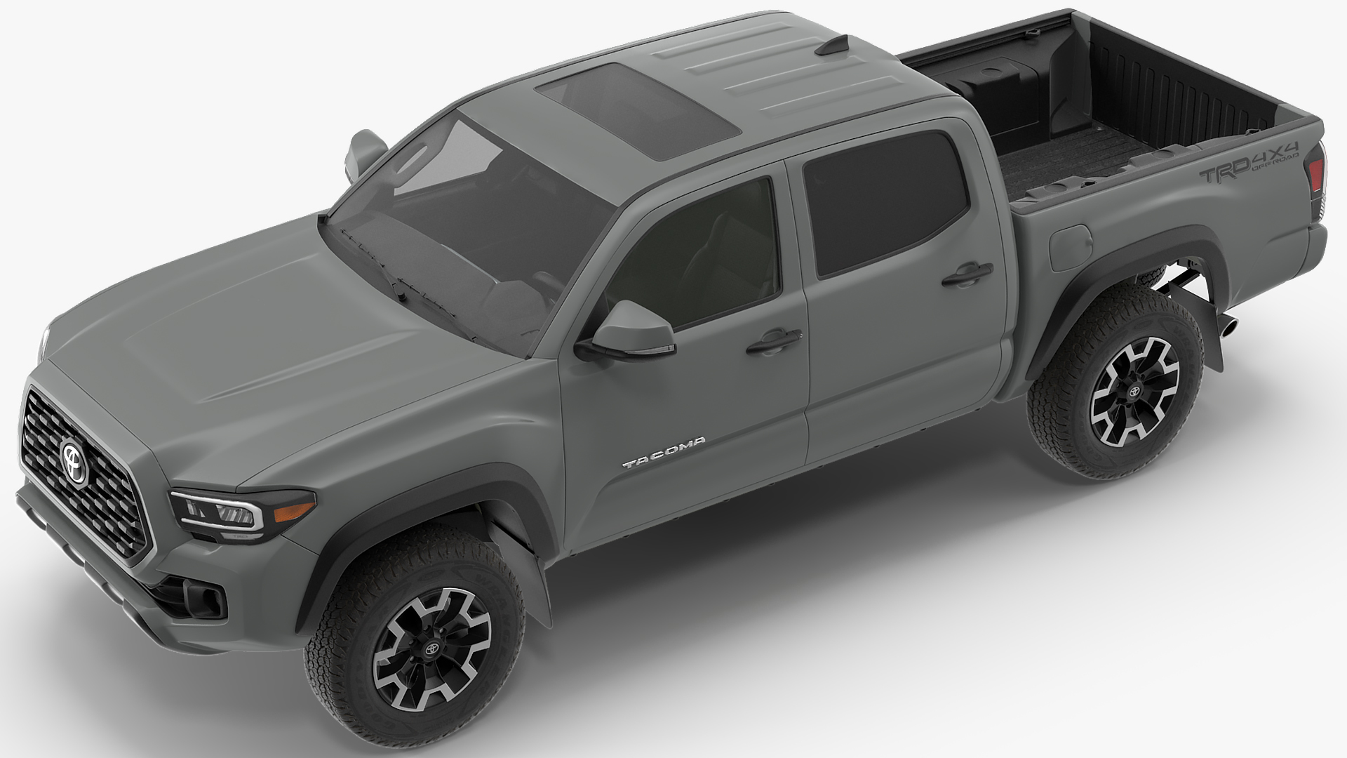 3D model Toyota Tacoma TRD Off Road Cement Grey 2021 Rigged