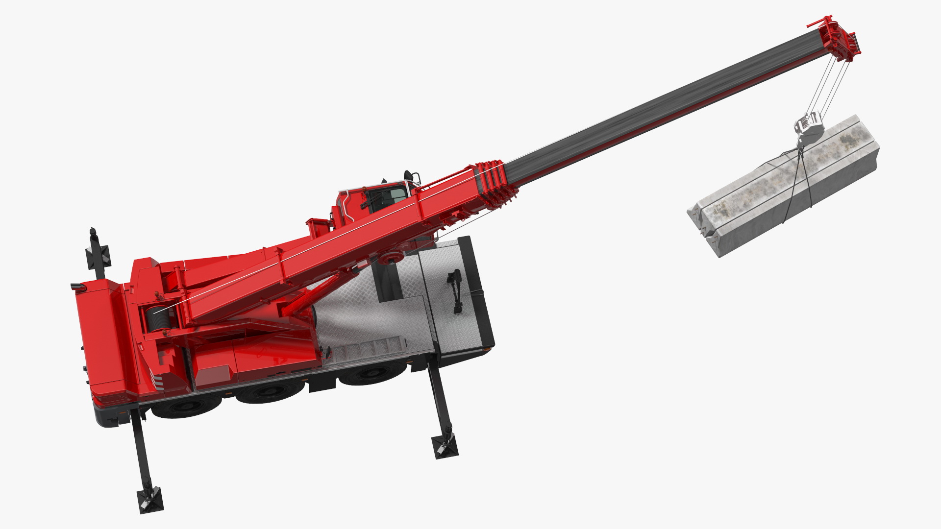 3D model Compact Mobile Crane With Load