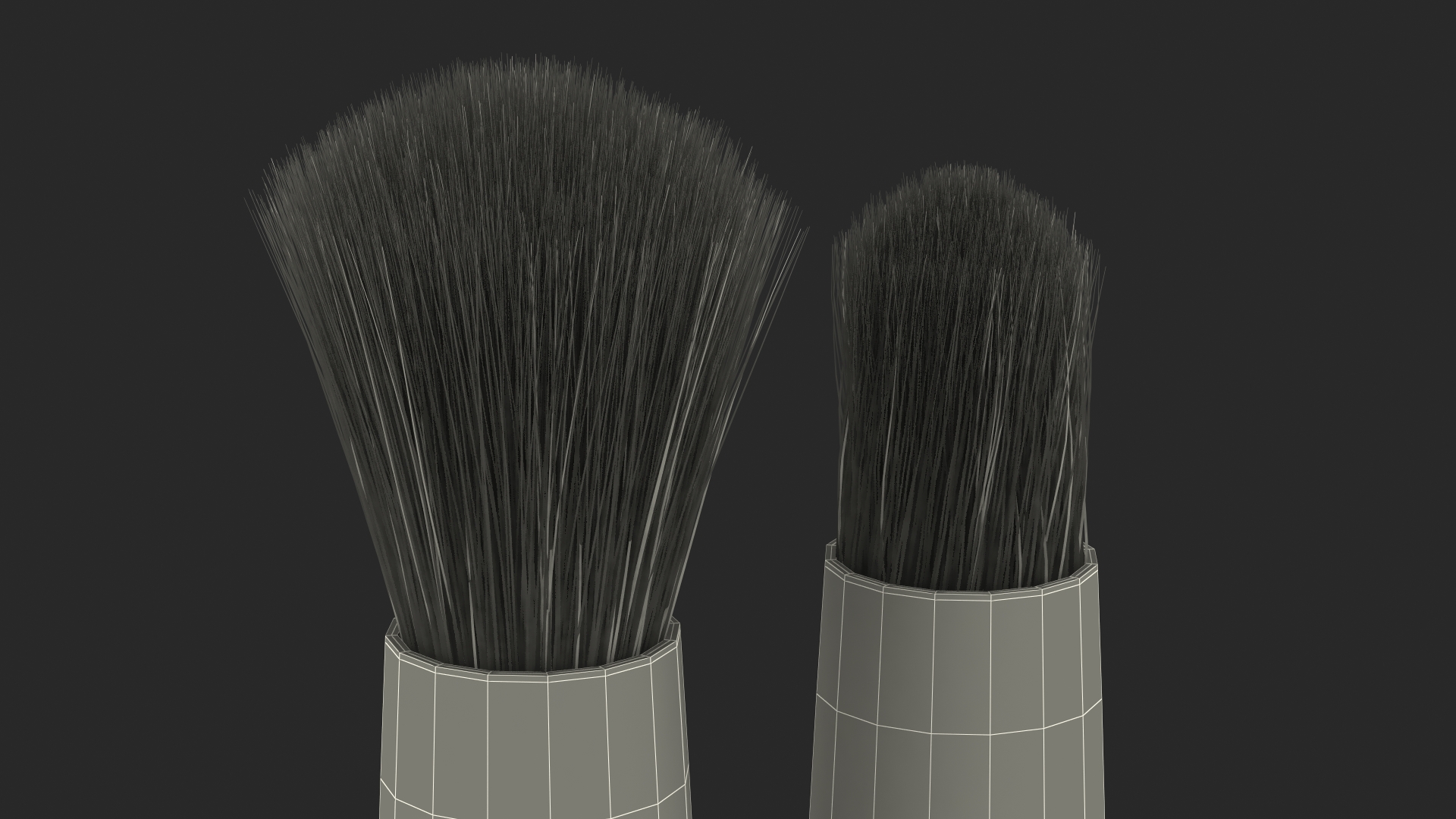 Angled Eyeshadow and Detail Brush Fur 3D