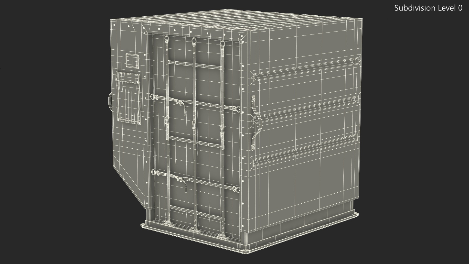 3D Air Cargo Container ULD LD 2 Blue model