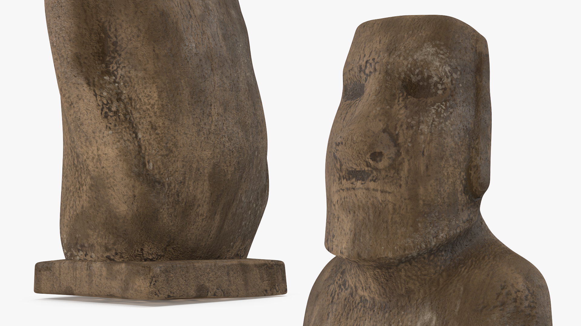 3D Moai Hoa Hakananai model