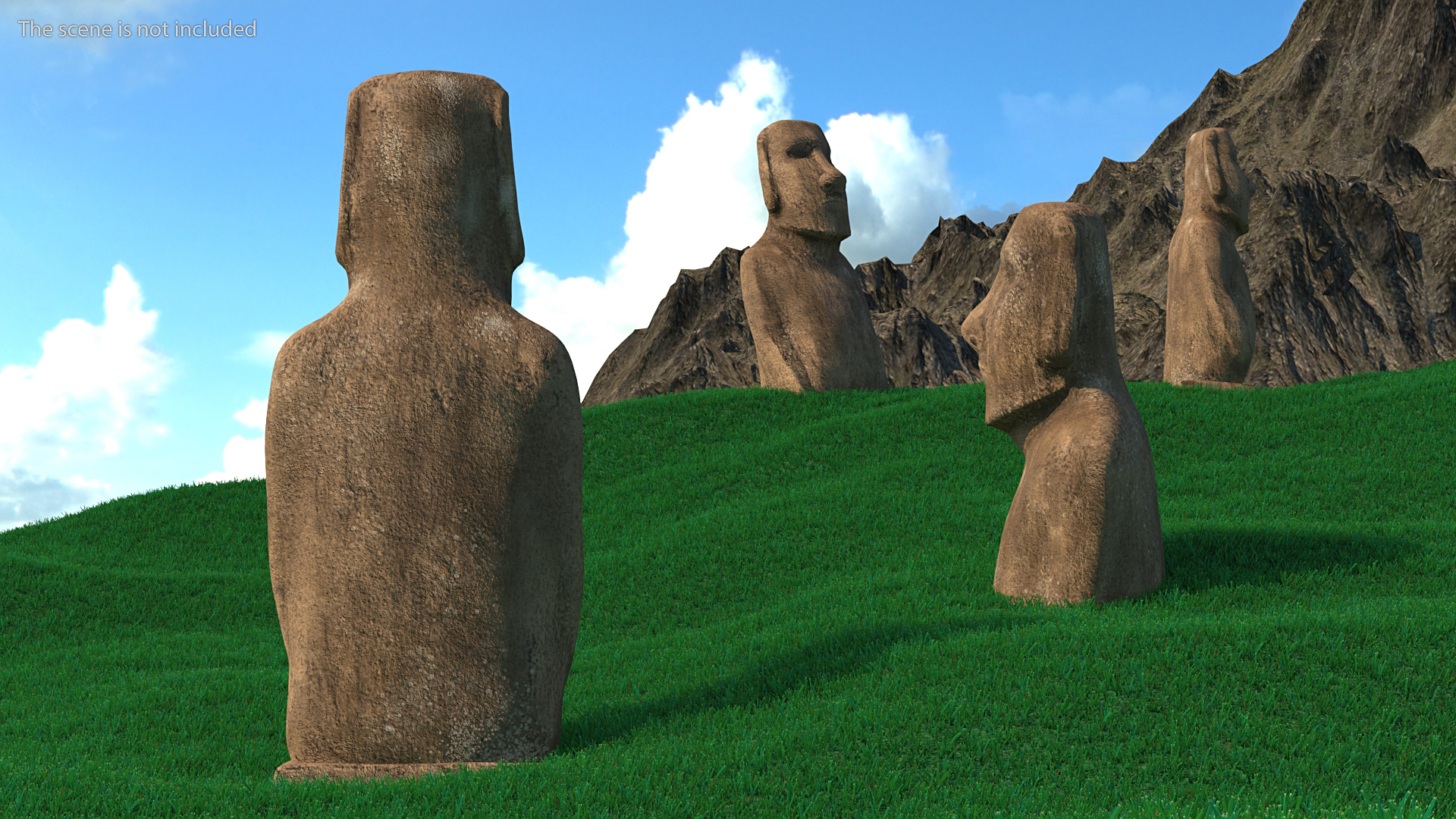 3D Moai Hoa Hakananai model