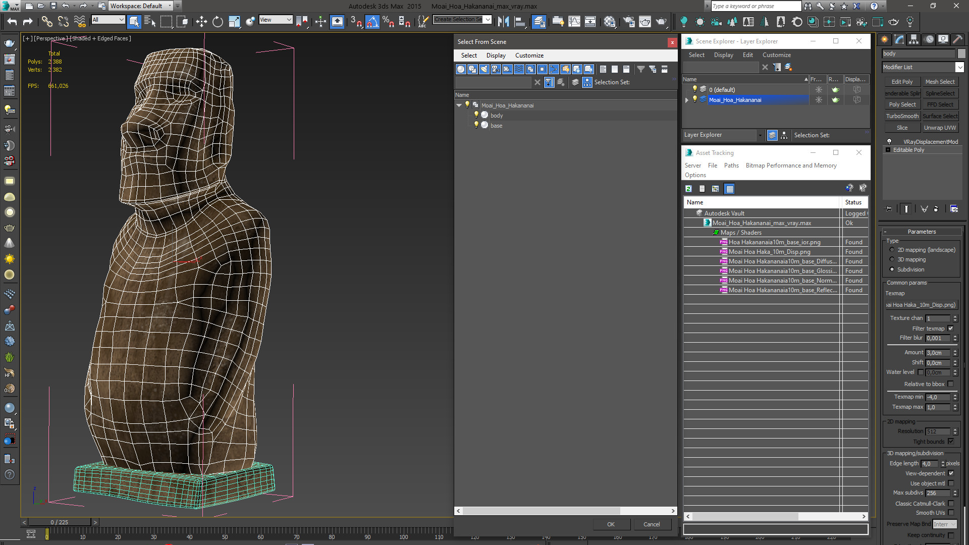 3D Moai Hoa Hakananai model