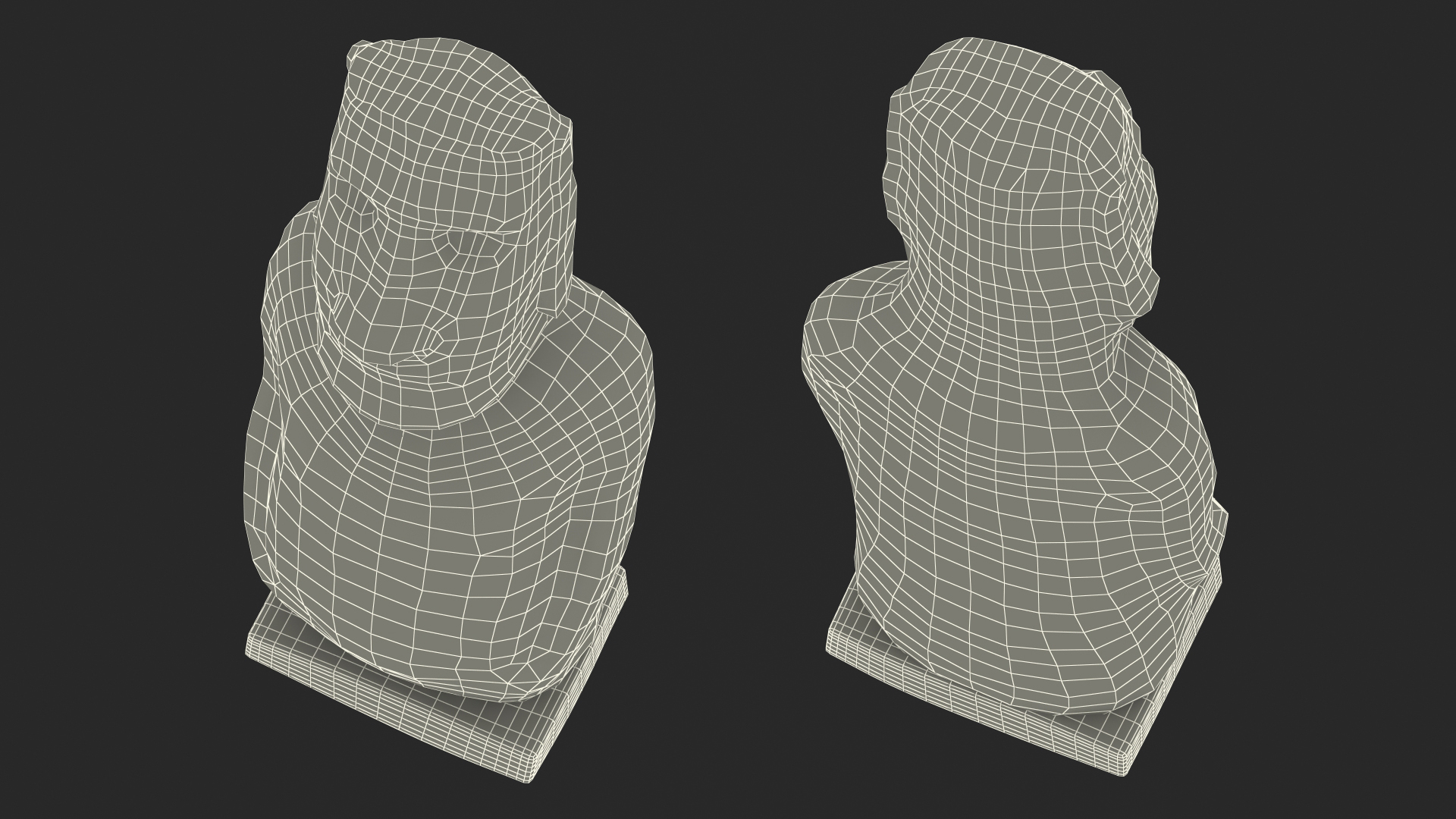 3D Moai Hoa Hakananai model