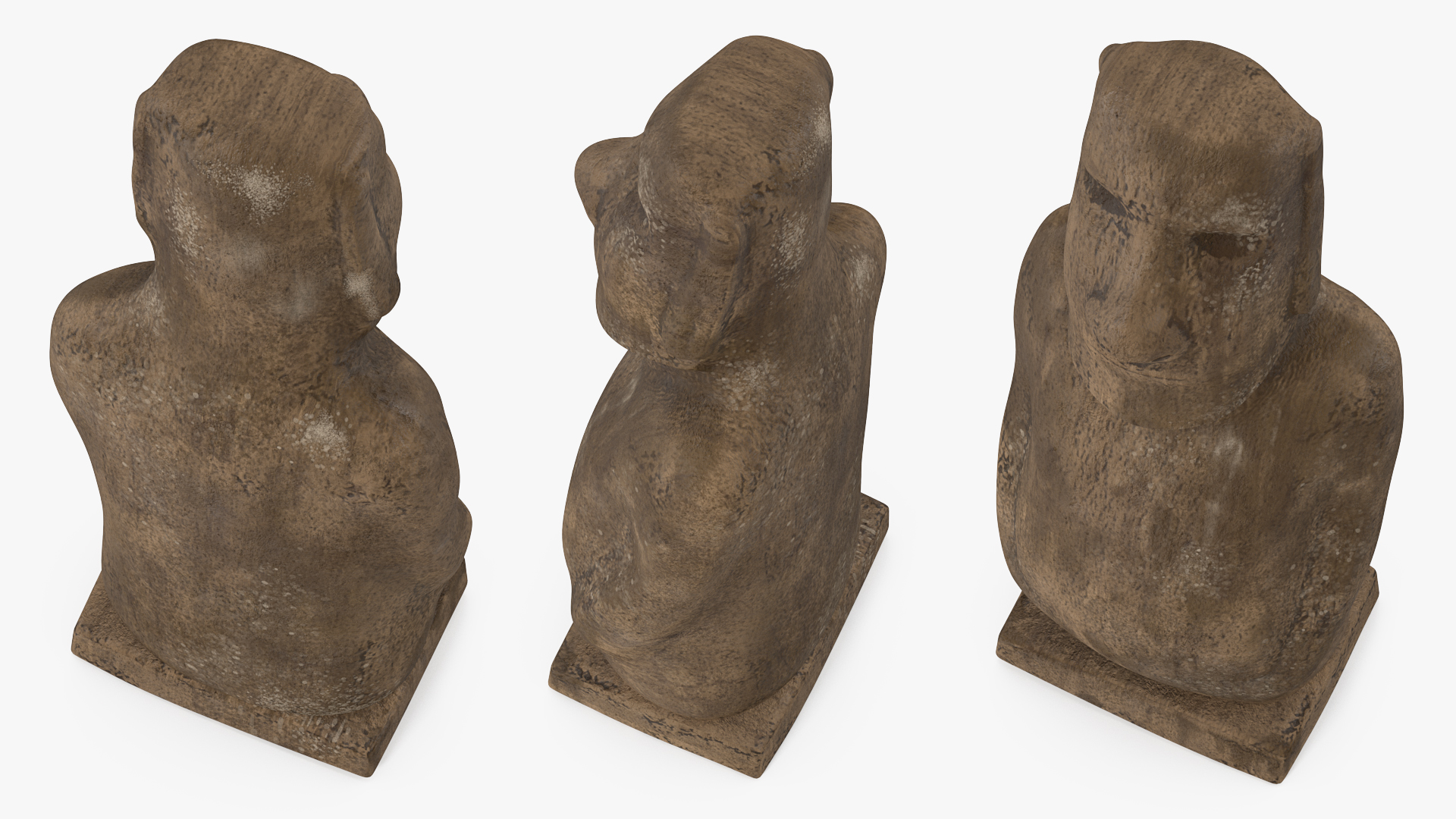 3D Moai Hoa Hakananai model