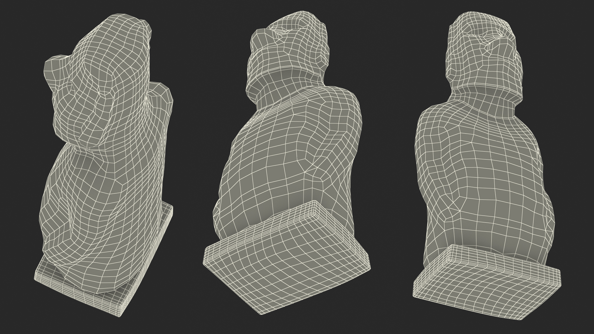 3D Moai Hoa Hakananai model