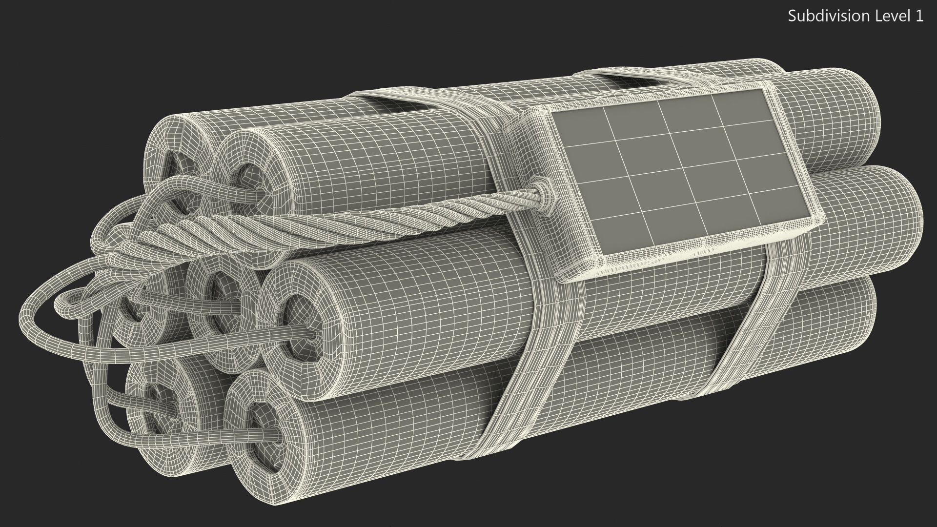 3D Dynamite Time Bomb model