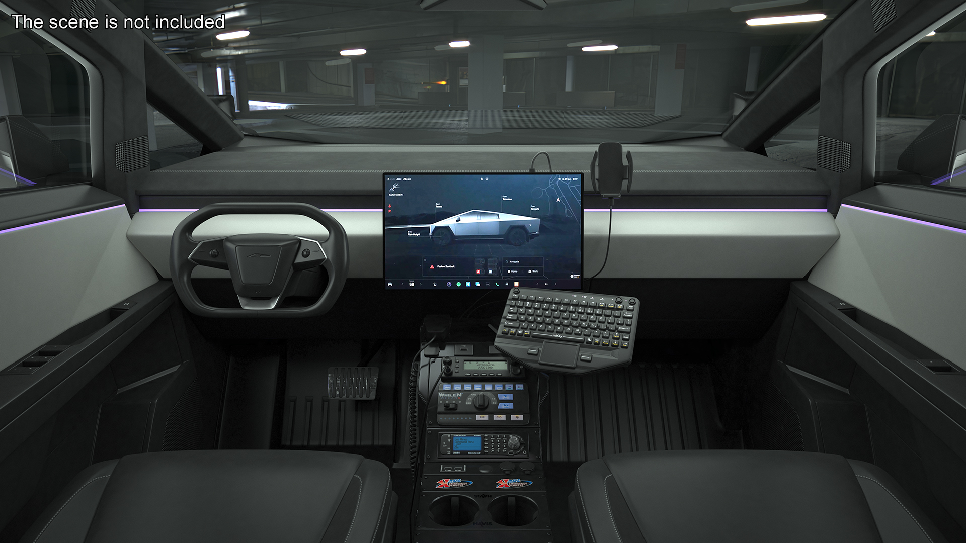 Tesla Cybertruck Police Car 3D