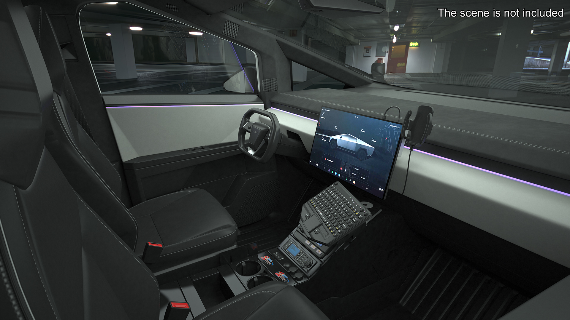 Tesla Cybertruck Police Car 3D