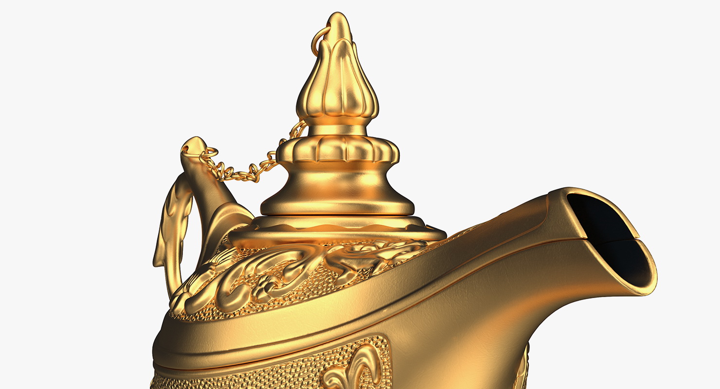 Golden Magic Lamp 3D