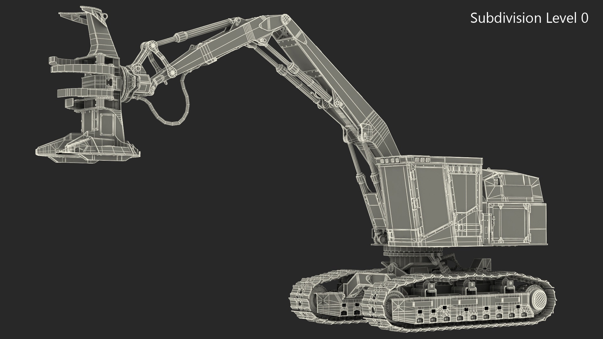 3D Tigercat 855D Tracked Feller Buncher