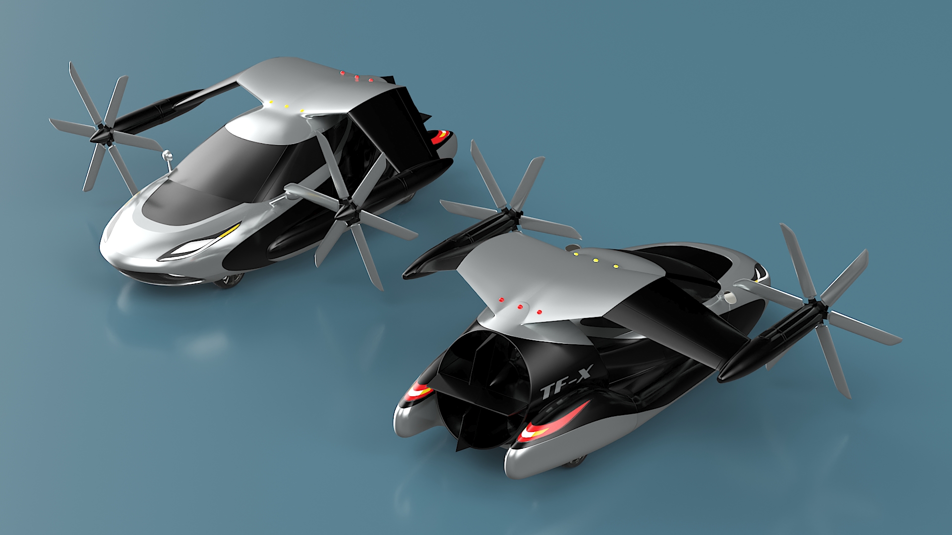 Concept Futuristic Flying Car 3D model