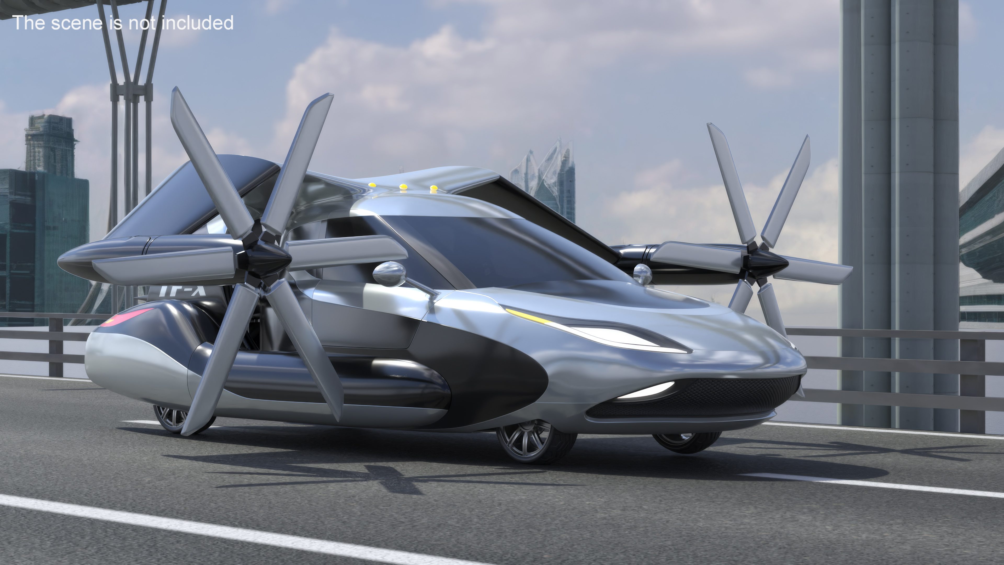 Concept Futuristic Flying Car 3D model