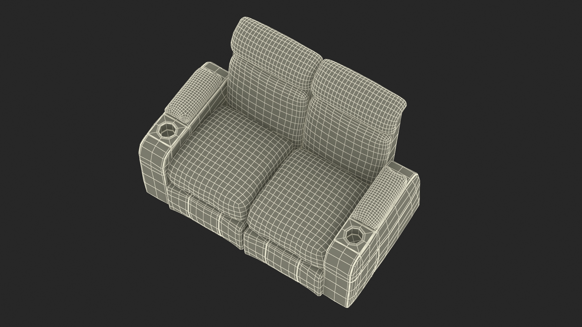 3D model Armchair for Cinema Black