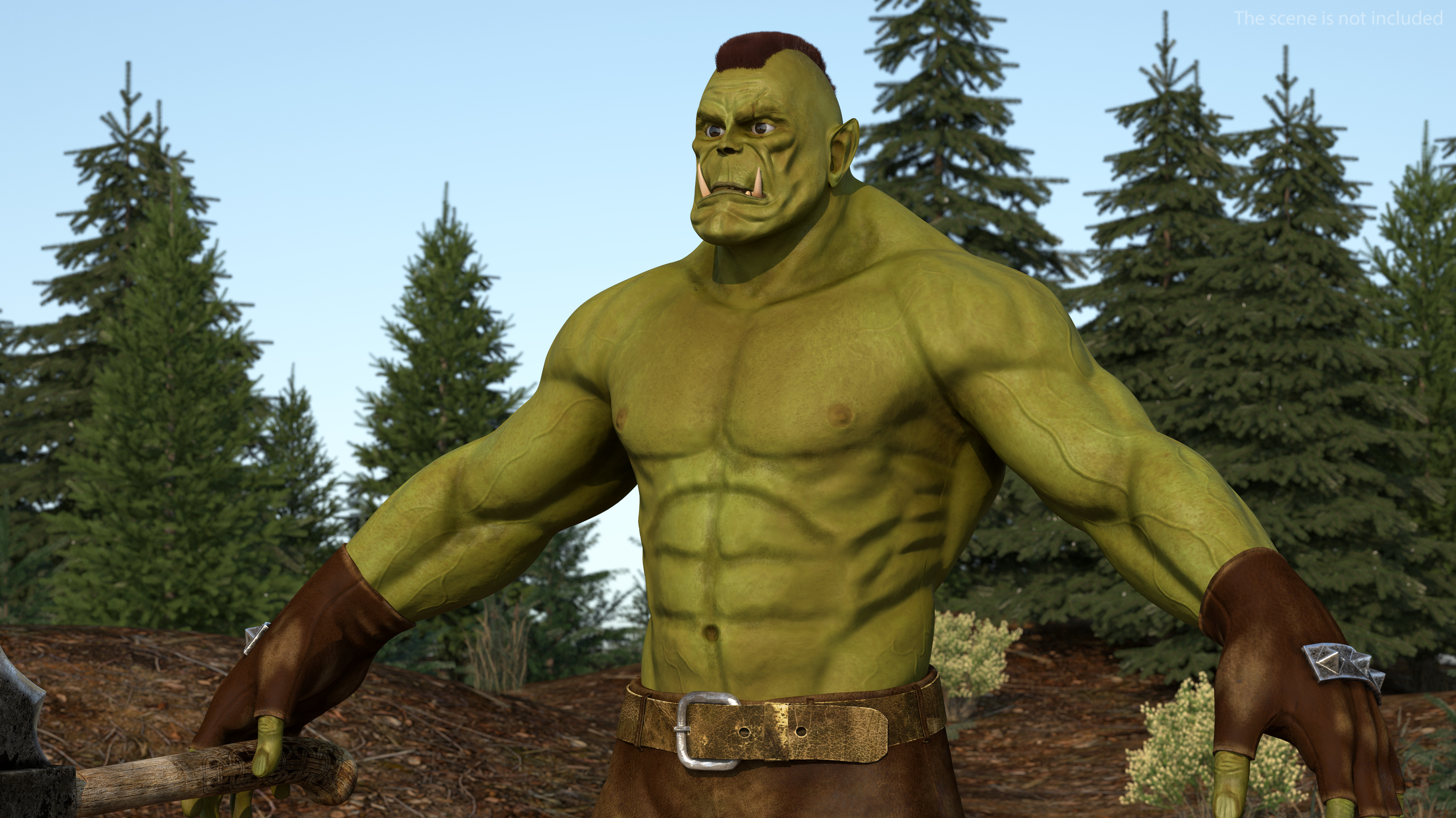 3D model Orc Warrior Fur