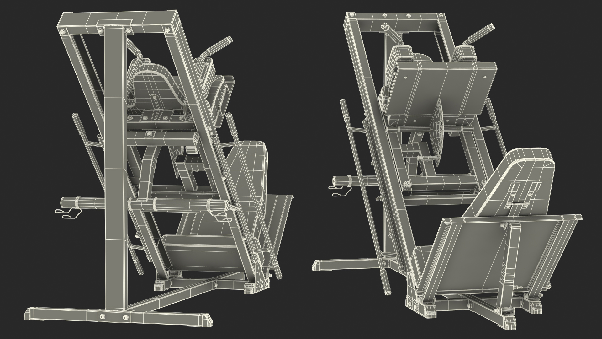 Linear 45 Degree Leg Press Machine 3D model