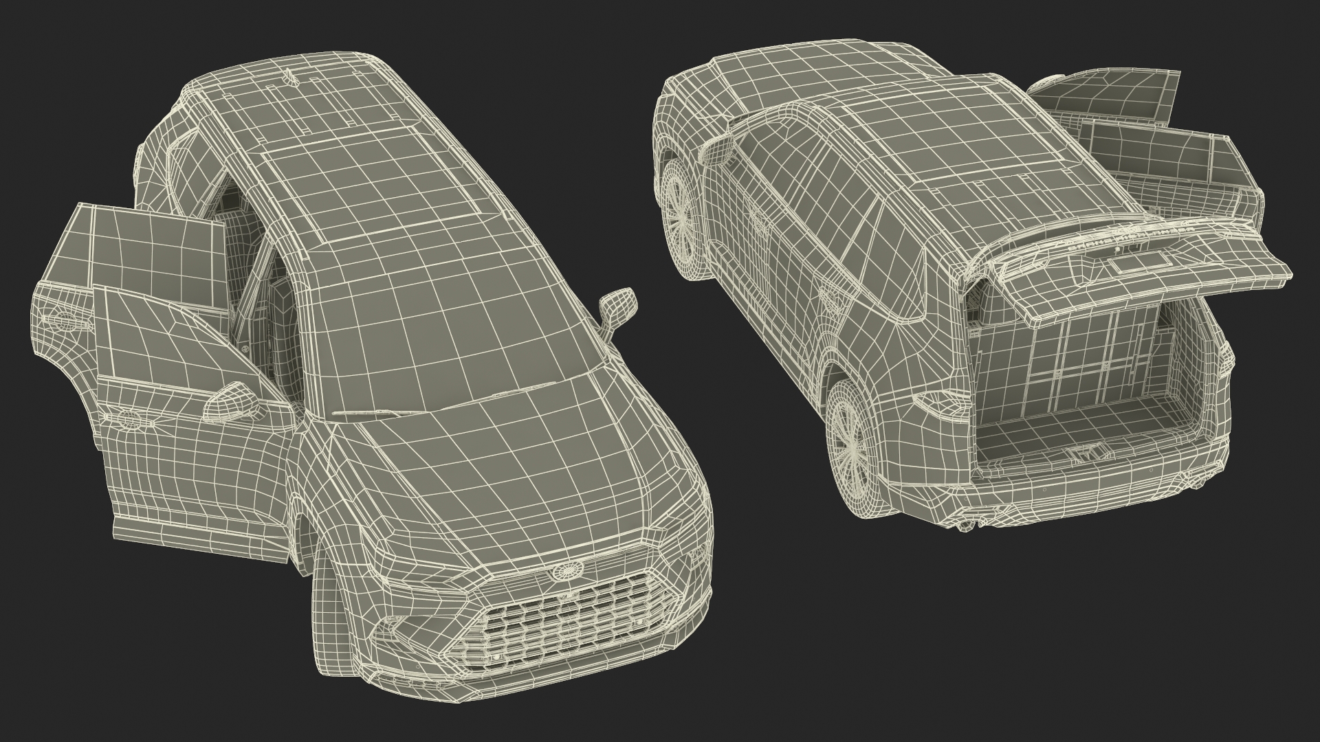 3D model Toyota Grand Highlander 2024 Rigged