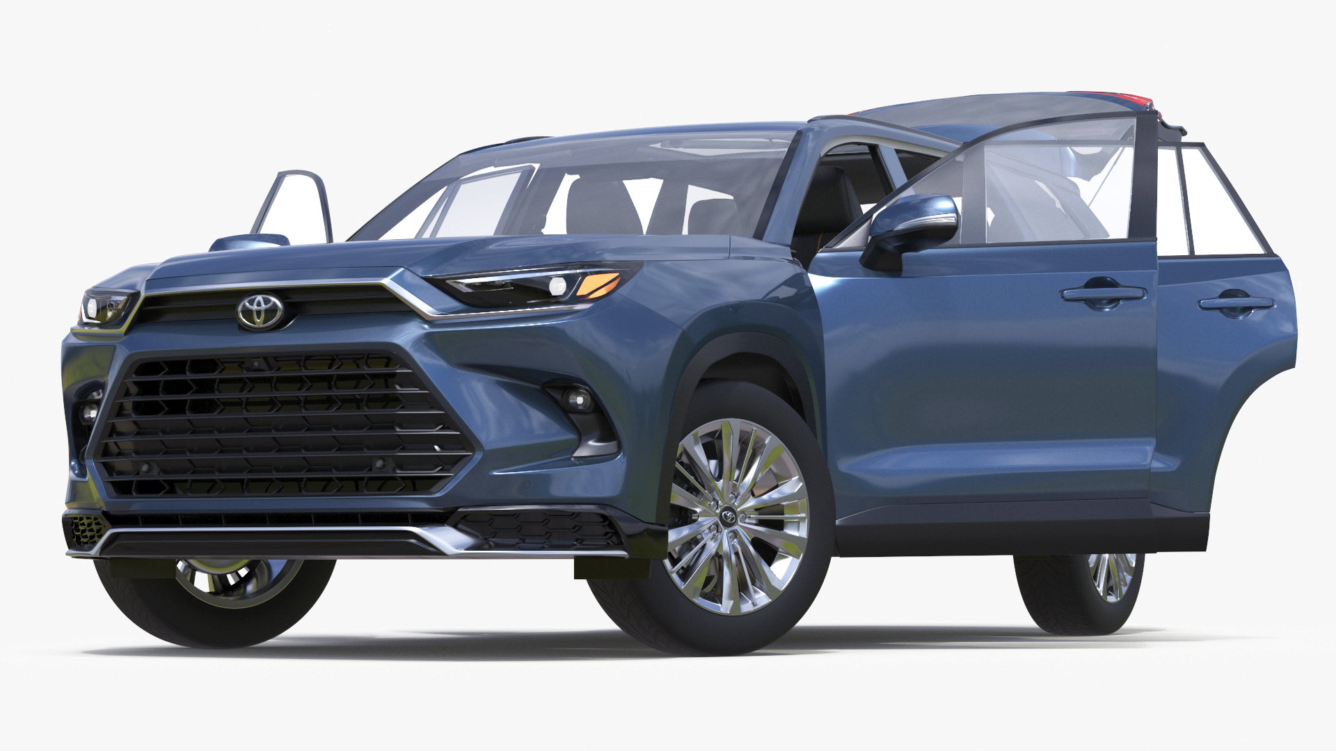 3D model Toyota Grand Highlander 2024 Rigged