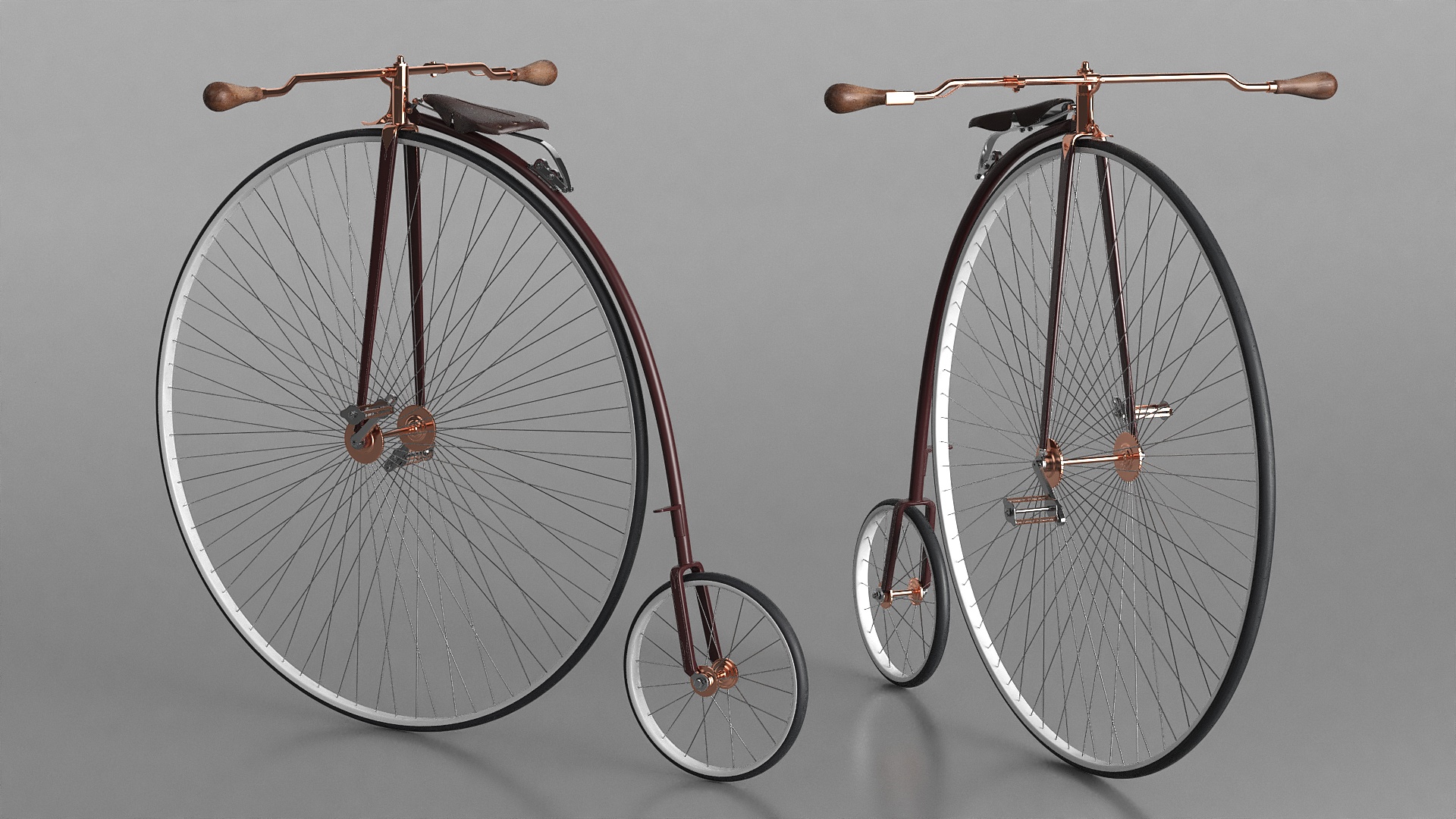 3D High Wheel Bicycle model