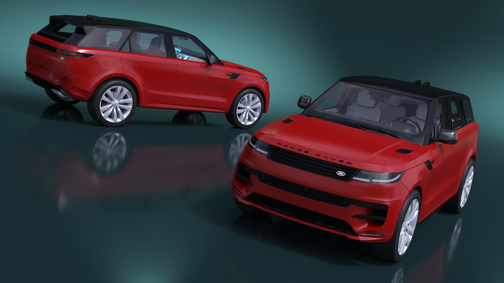 3D Range Rover Sport 2023 Red Rigged model