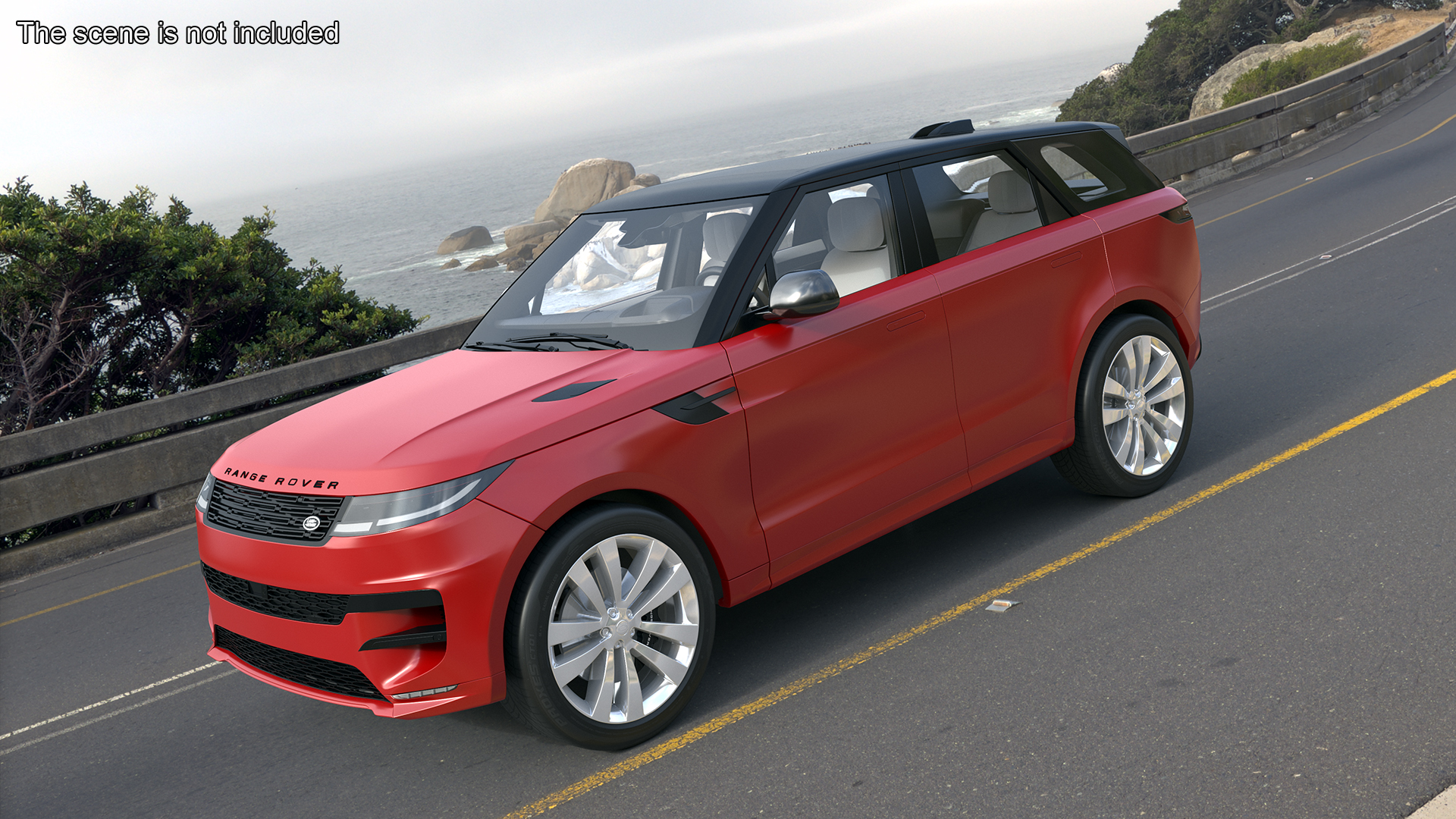 3D Range Rover Sport 2023 Red Rigged model