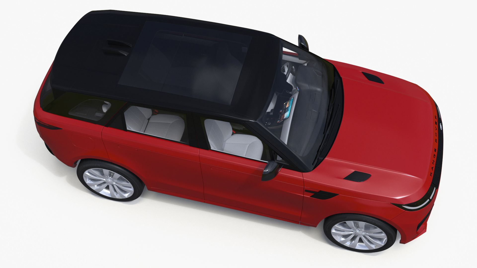 3D Range Rover Sport 2023 Red Rigged model