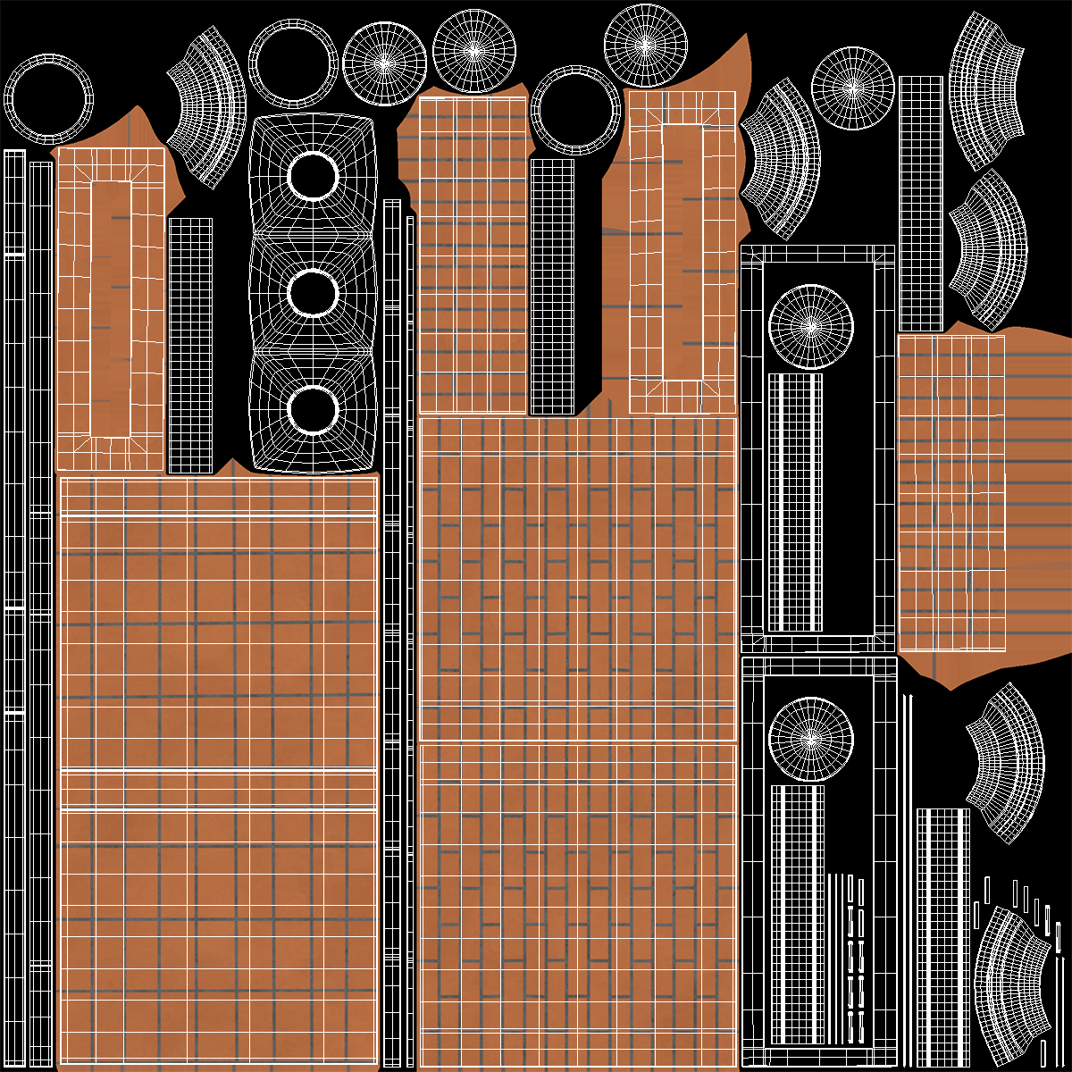 Triple Brick Chimney Corner Base 3D