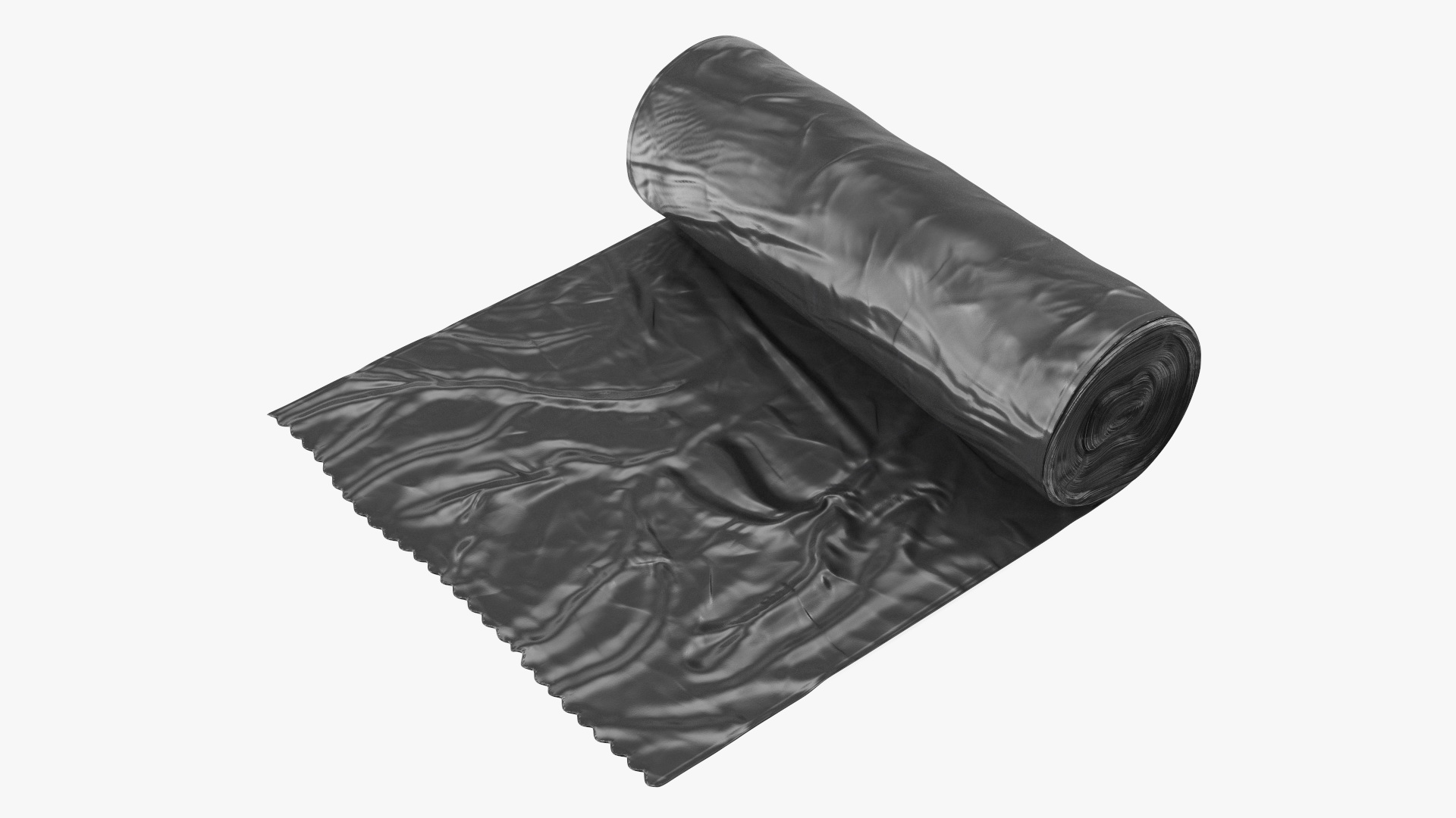 3D Black Trash Bags with Trash Bin