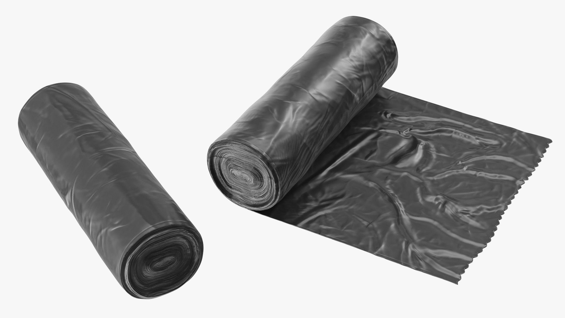 3D Black Trash Bags with Trash Bin