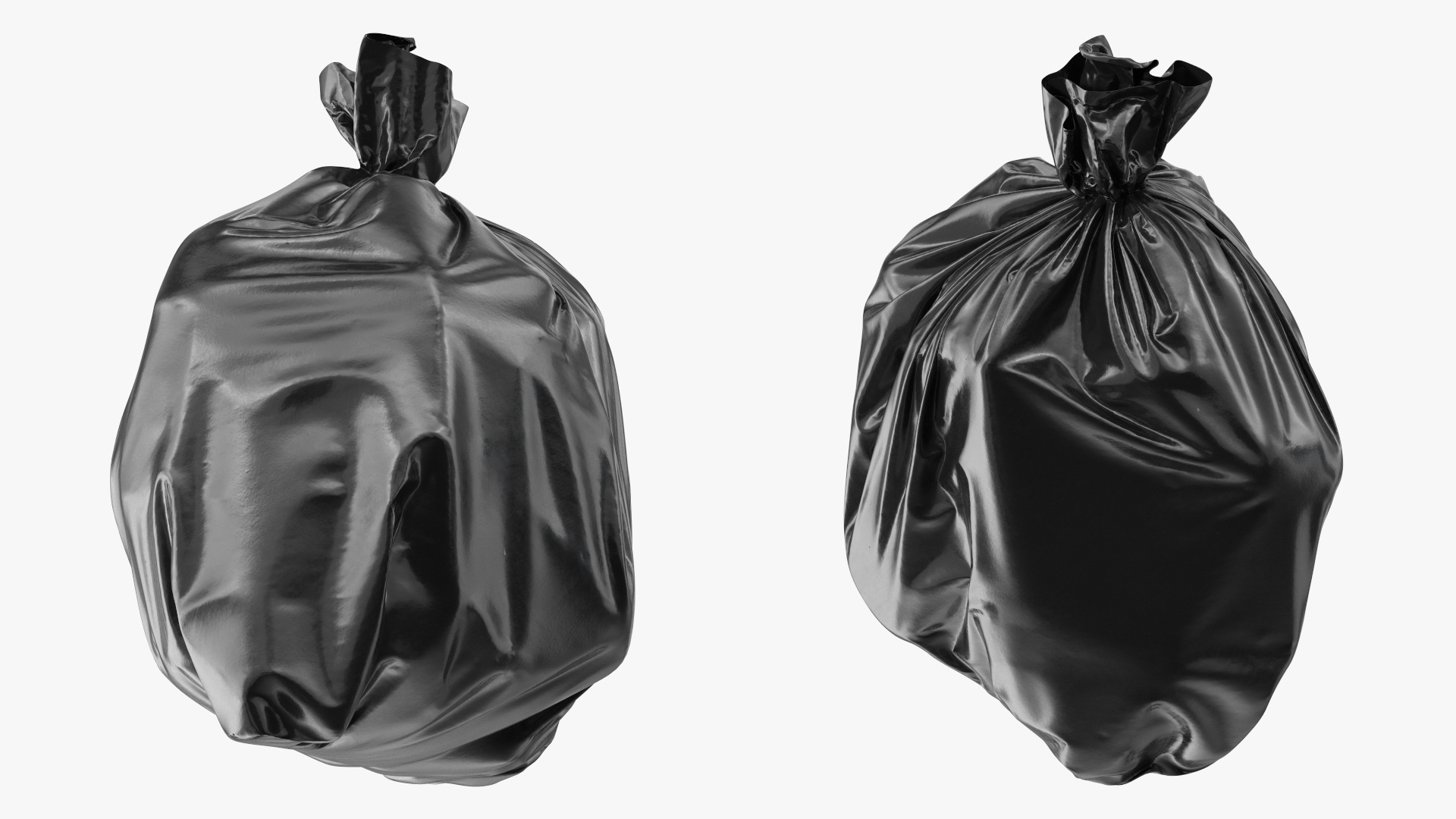 3D Black Trash Bags with Trash Bin