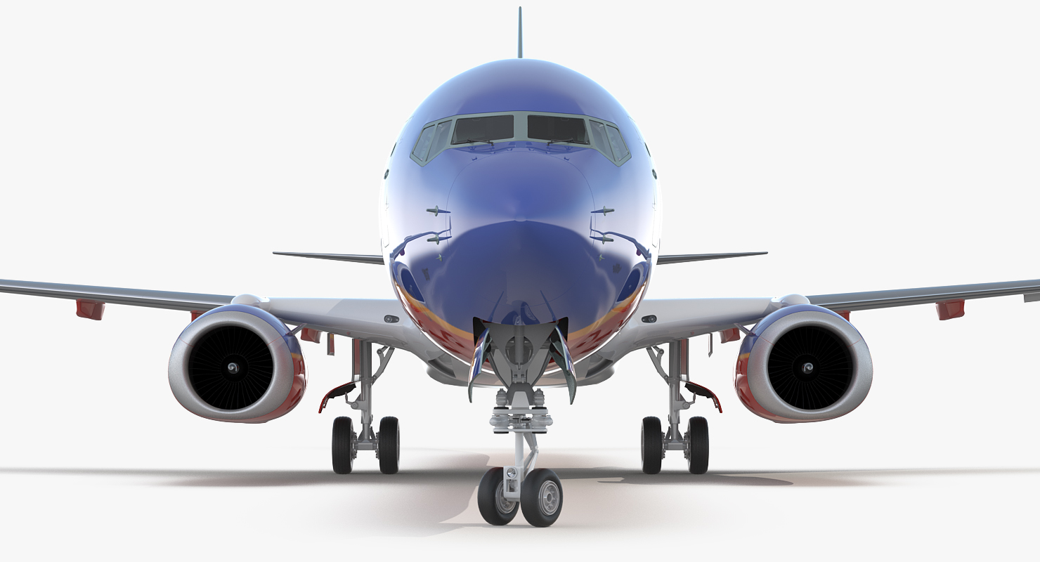 Boeing 737 900 with Interior and Cockpit Southwest Airlines 3D model