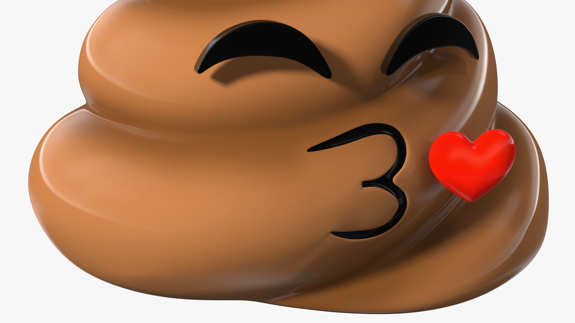 Poop Emoji Smiling Set 3D