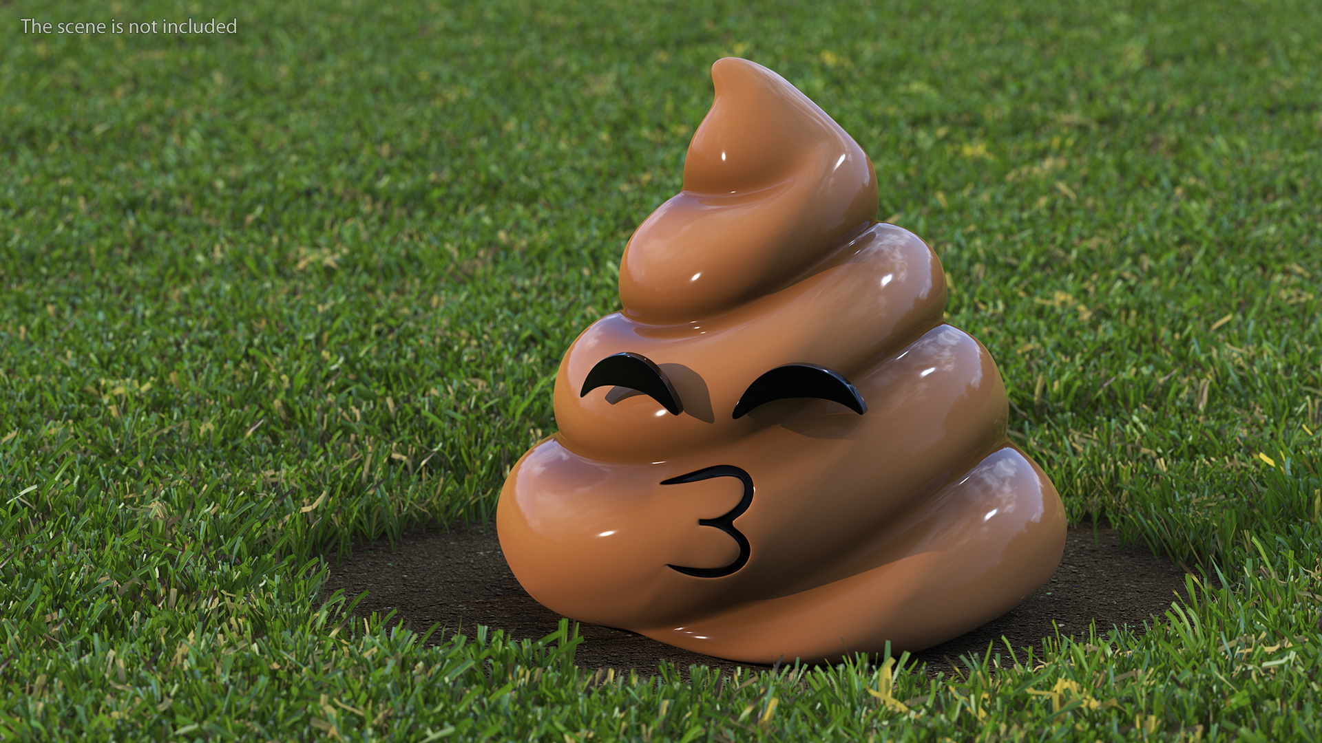 Poop Emoji Smiling Set 3D