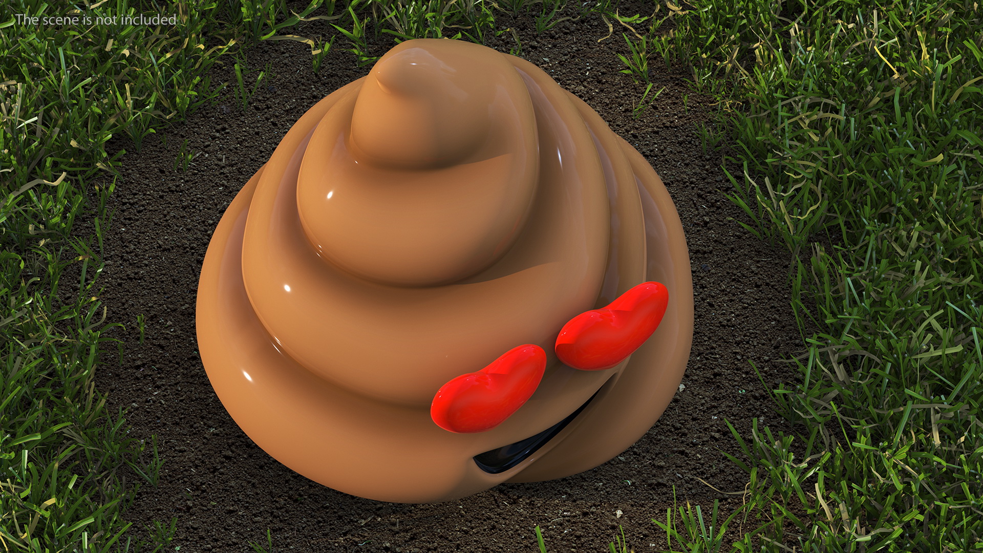 Poop Emoji Smiling Set 3D