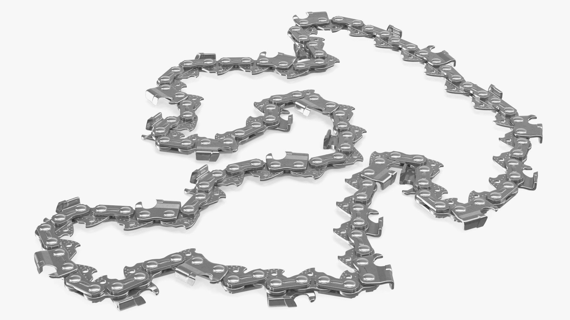 Steel Chain for Chainsaw 3D model