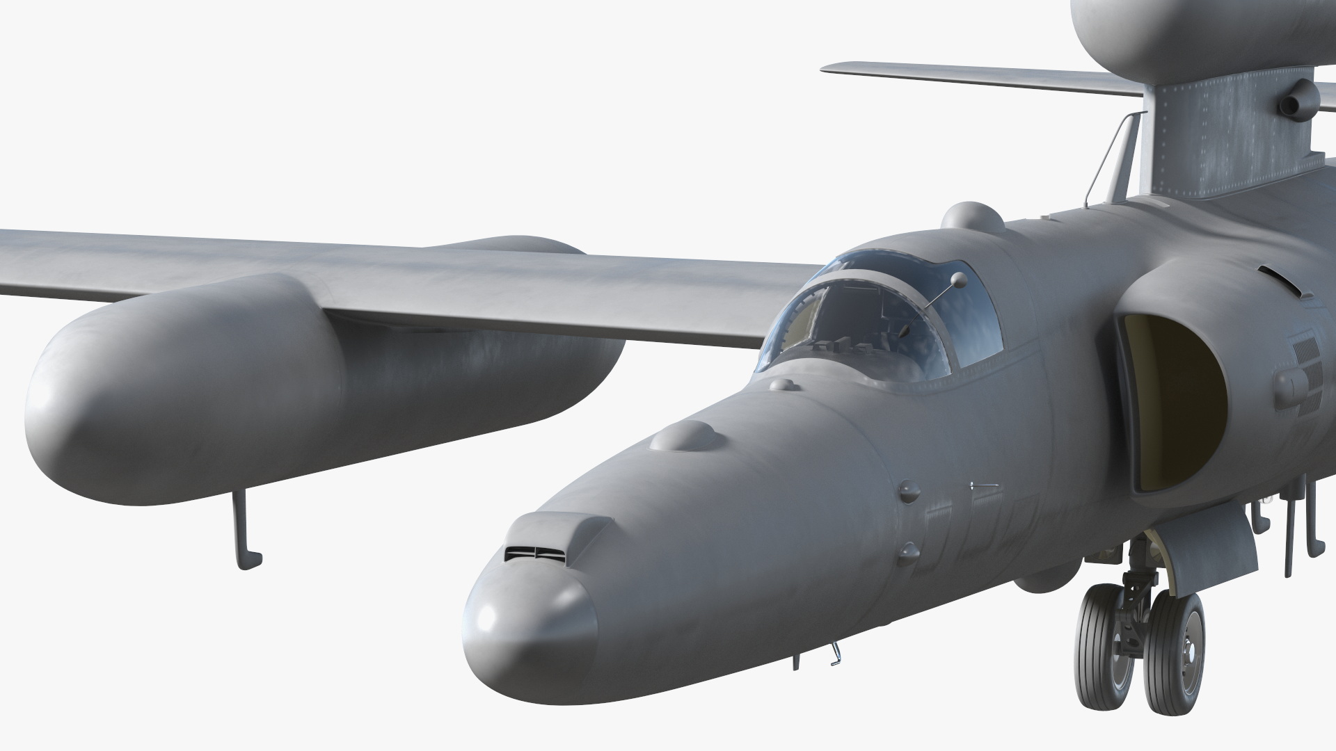 3D model High Altitude Surveillance Aircraft Grey