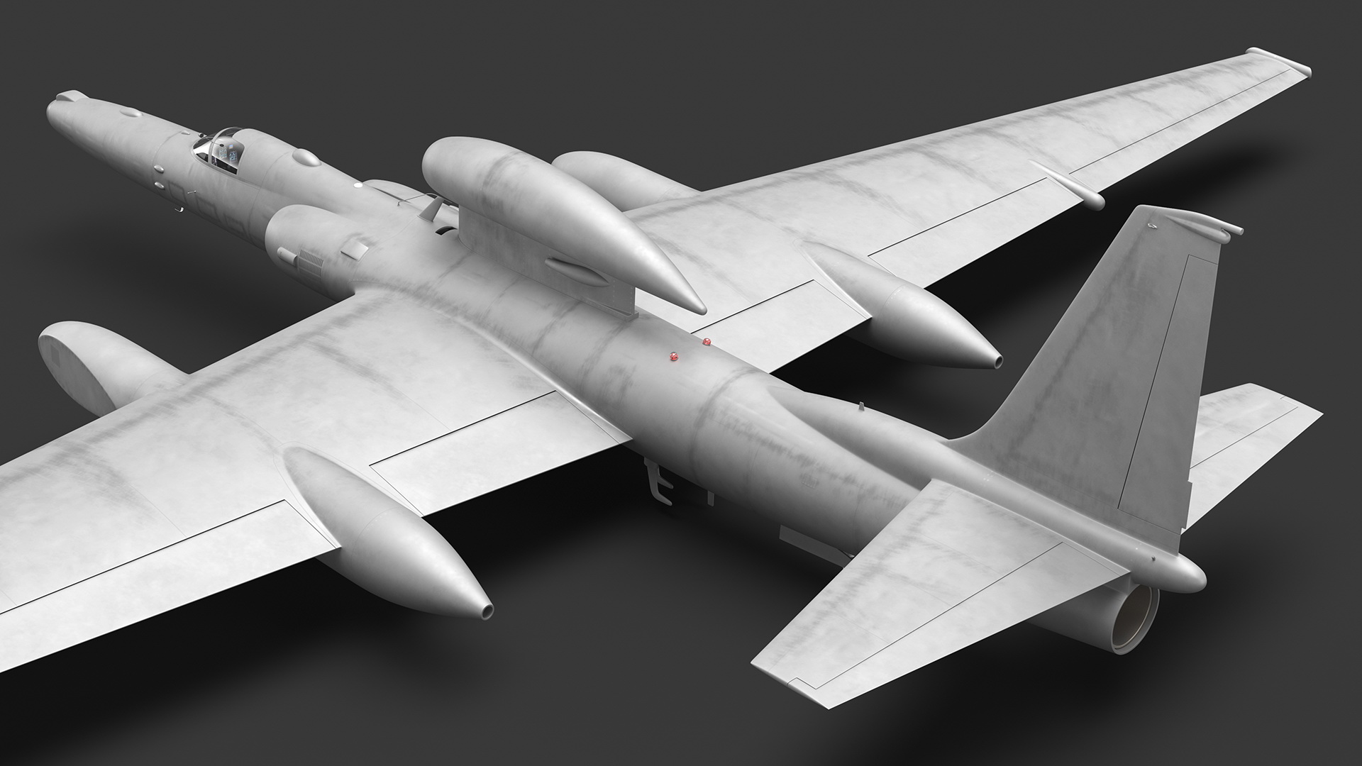 3D model High Altitude Surveillance Aircraft Grey